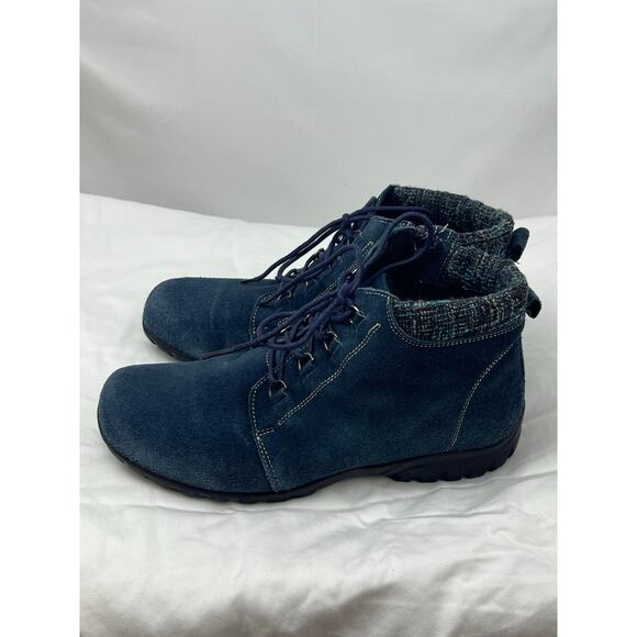 Propet Women’s Size 8 Blue Delaney Suede Ankle Booties Zip Up Comfort Shoes - Picture 5 of 11